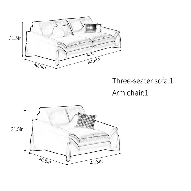 Simple modern elegant office sofa set