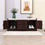 Banc de rangement avec 2 tiroirs, 2 armoires et coussin amovible pour le vestibule-35292925
