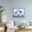 Cadre flottant indigo flamants sur rayures, design par Paul Brent-1510869905-1510869908