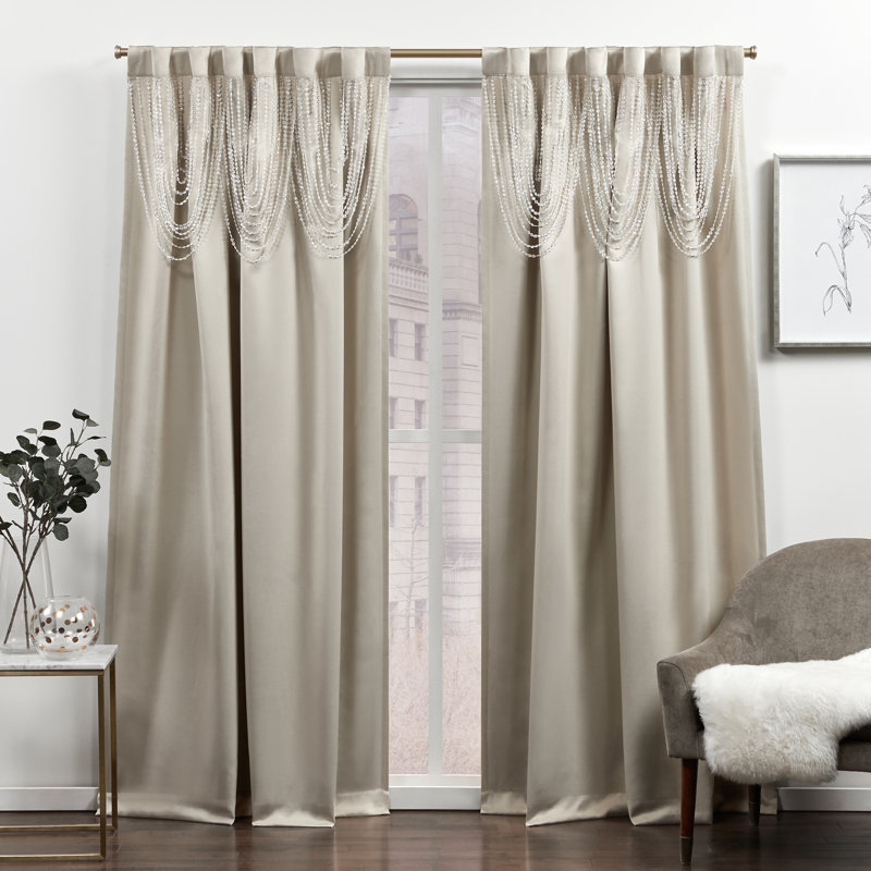 Blackout Curtain Pair, 54" W x 96" L, Sand