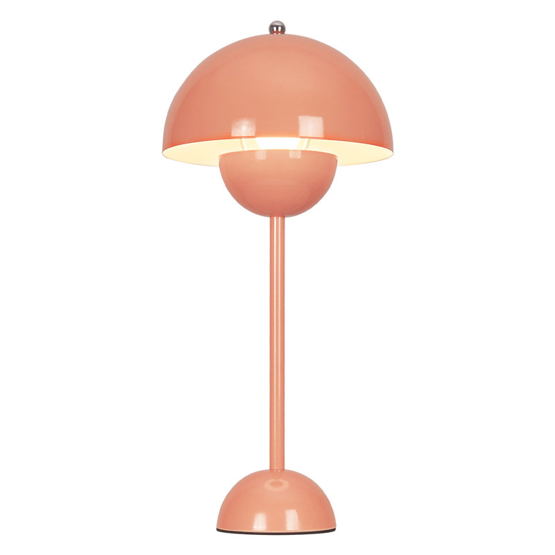 Brunilde Adjustable Metal Table Lamp, Pink, Pink