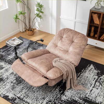 Fauteuil inclinable inclinable (naturel et brun clair)