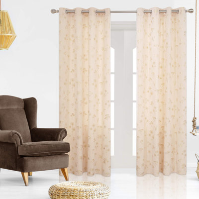 Semi Sheer Curtain Pair