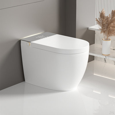 Toilette intelligente moderne intégrée, couvercle à ouverture / fermeture automatique, siège chauffant à température, nettoyage instantané à l'eau chaude, chasse automatique, chasse à distance, chasse d'eau