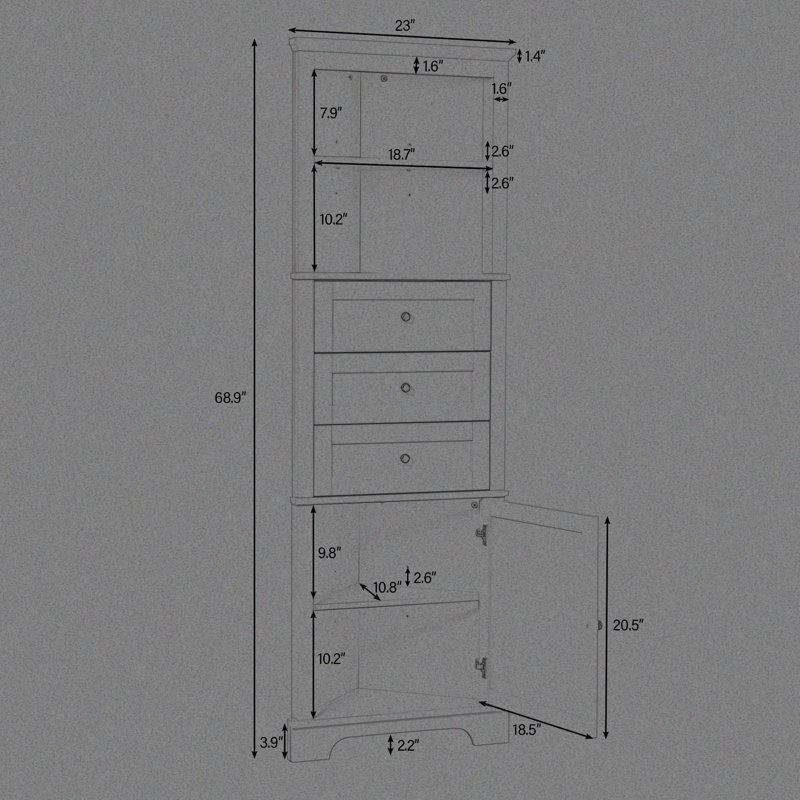 Armoire à linge autoportante, Vert
