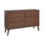 Commode double 6 tiroirs Breux pour chambre à coucher, commode large Mid-Century-1244507513