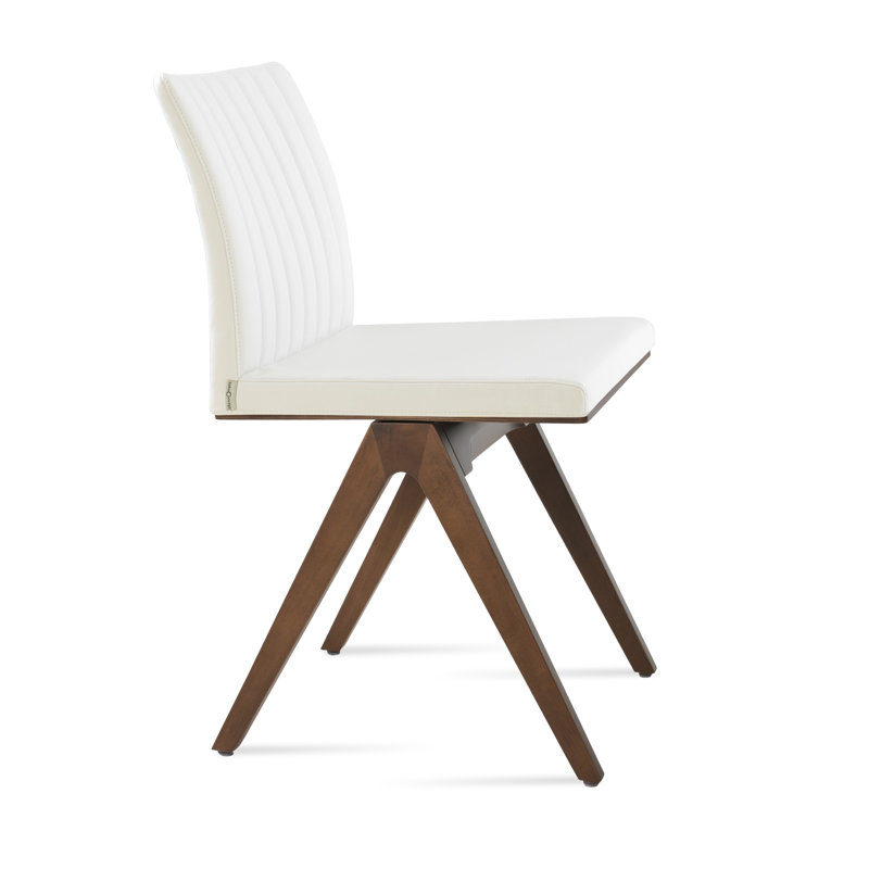 Chaise Zeyno Fino, Noyer, Blanc