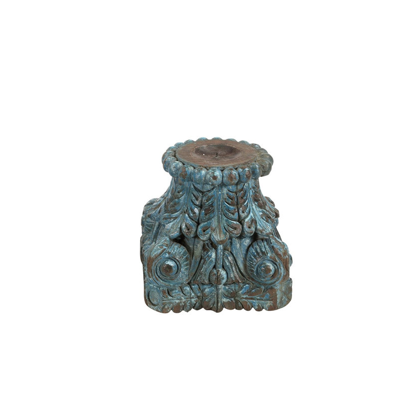 12'' H Solid Wood Candlestick