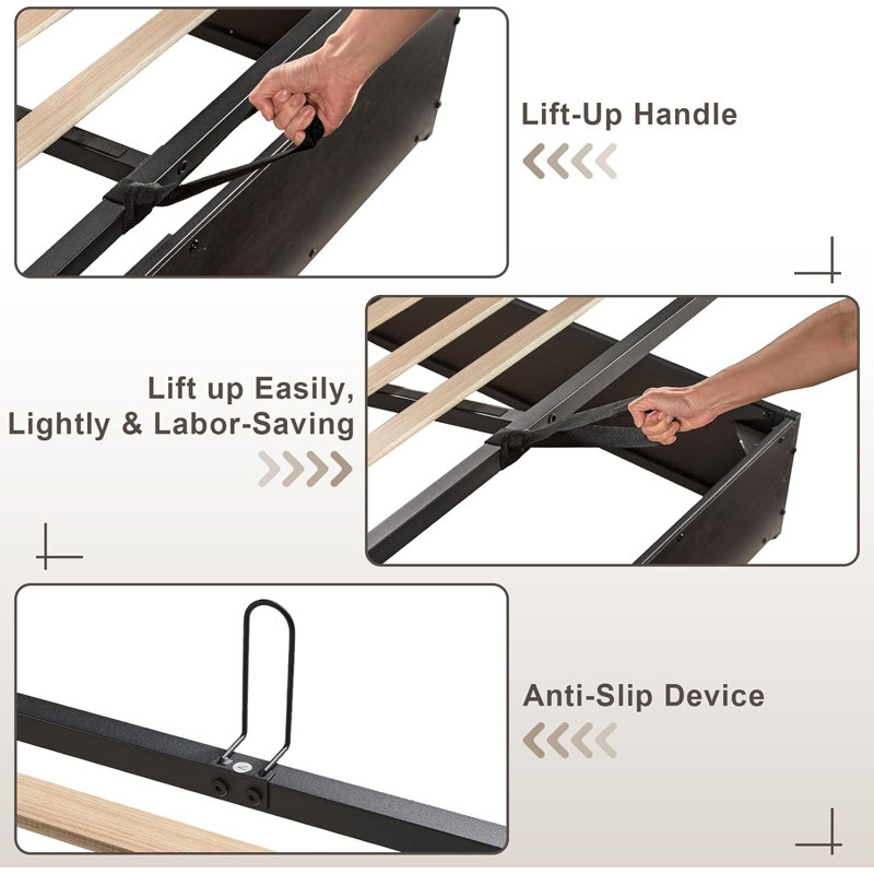 Shila Lift Up Storage Bed Frame & Charging Station