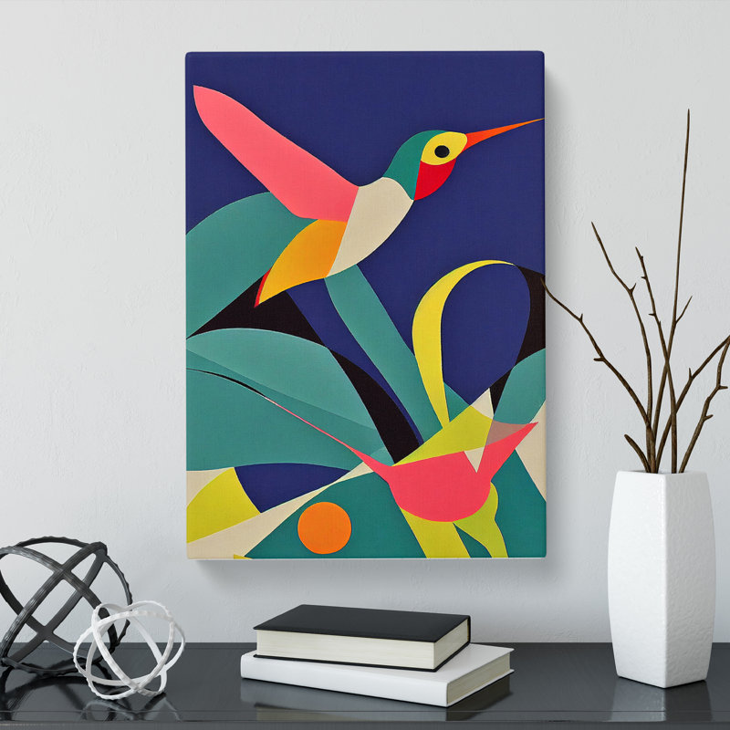 Sterne Hummingbird Abstract Vol.2 - Wrapped Canvas, 76cm H x 50cm W x 3cm D