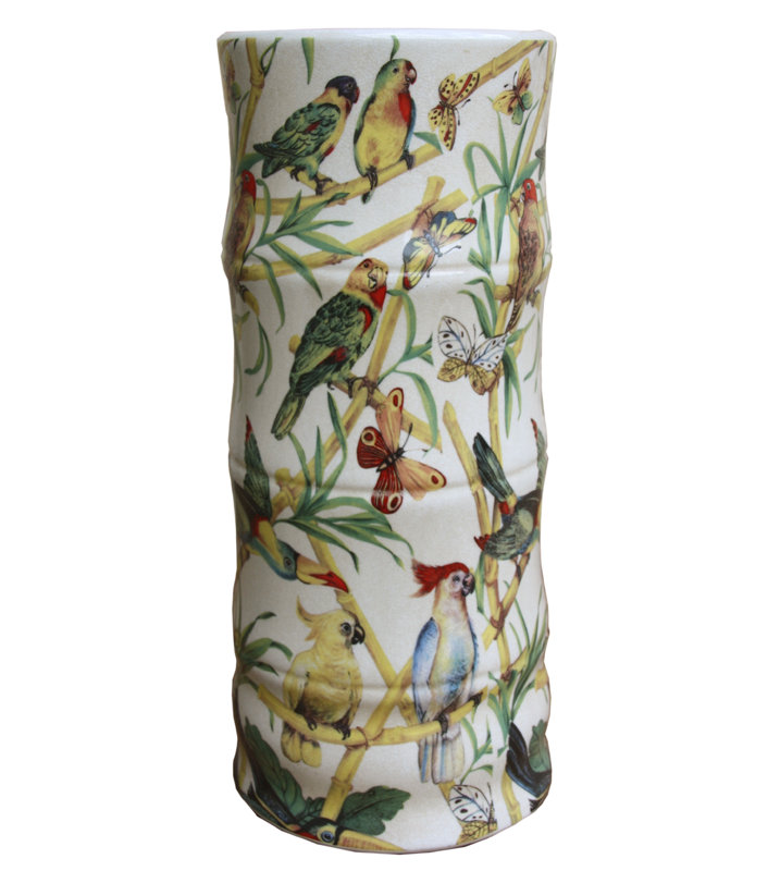 Bamboo Parrots and Butterflies Umbrella Stand