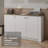 Latitude Run® Office Storage Cabinet with 3 Doors – Pantry Storage for Office Supplies, Documents & Printers - White