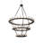 Noziroh 60 - Light Steel Dimmable Tiered Chandelier