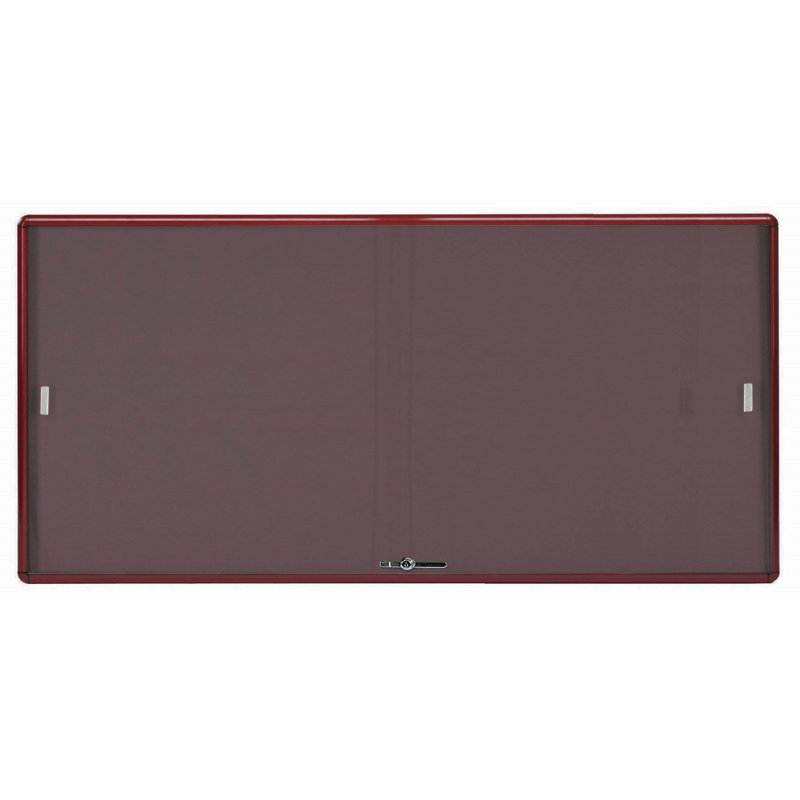 Tableau d’affichage à fixation murale radius design, Tissu bourgogne, Bourgogne, H 36 po x l 72 po