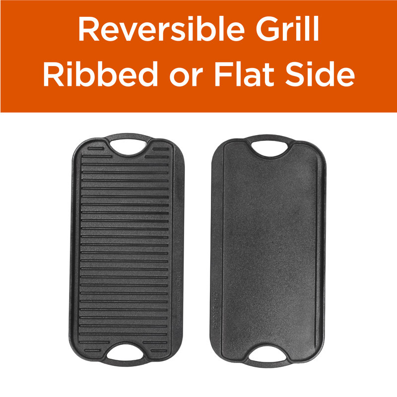 CHCI Series Commercial Chef Cast Iron Griddle, Reversible Grill Griddle with Dual Handles