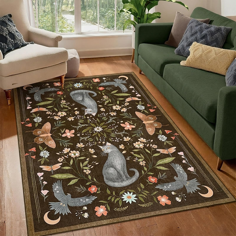 Area Rug, Rectangle 120 x 170 cm, Brown