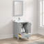 Meuble-lavabo simple 24 po avec plateau en marbre de Carrare Nishiki-1750988449