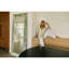 Suna Miroir rectangulaire encadré en marbre de pierre naturelle 35 po x 79 po