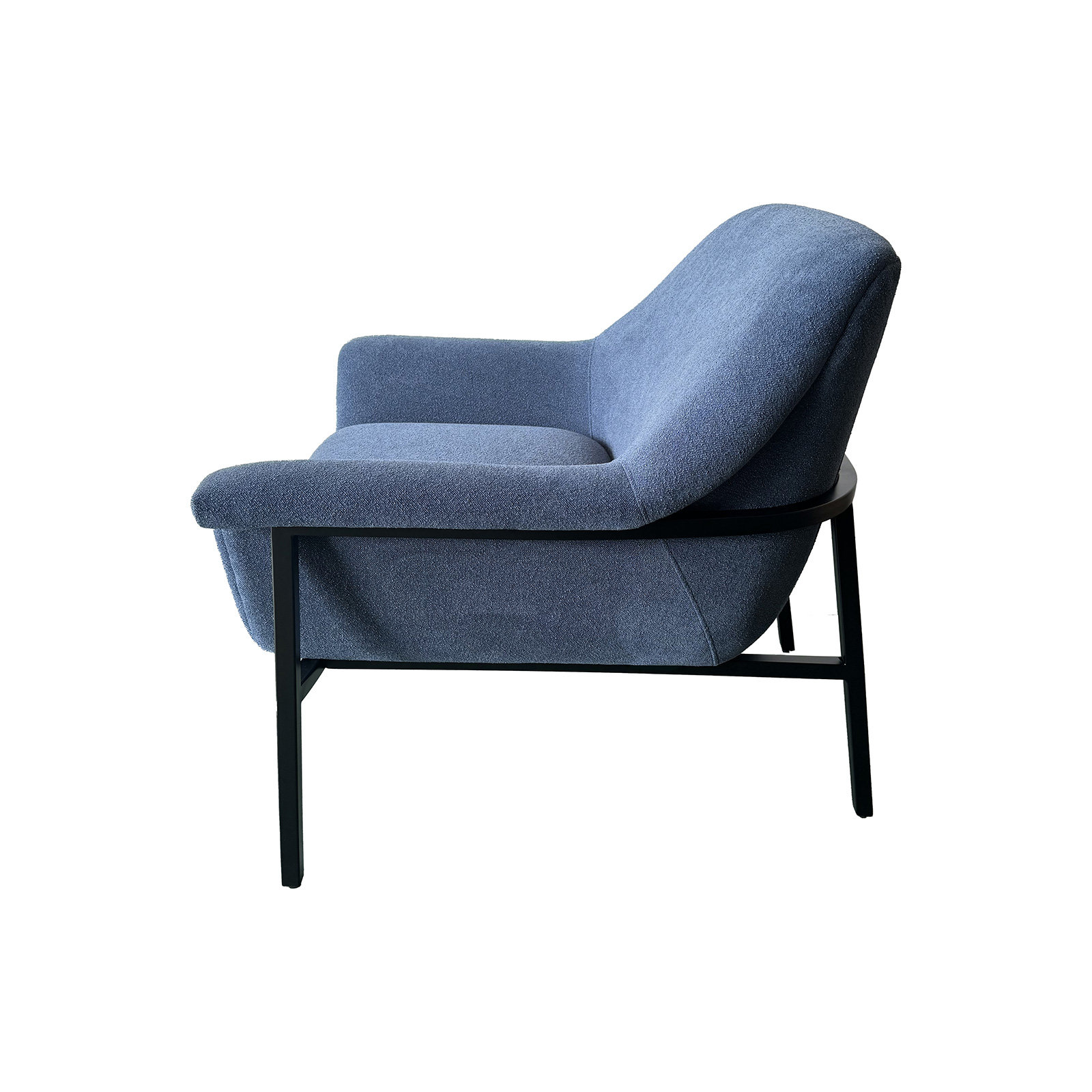 Starnisha Accent Chair, Navy Blue Polyester