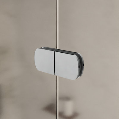 180 Degrees Glass To Glass Clip Y Clip 3/8" and 1/2" Glass Thickness Polished Chrome Finish