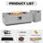 42" Outdoor Propane Fire Pit table with Tank Cover Table, 50,000 BTU, Concrete Rectangular Gas Firepit with Steel Lid, Rain cover & Lava Rocks