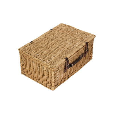 Buff Wicker Hamper Basket