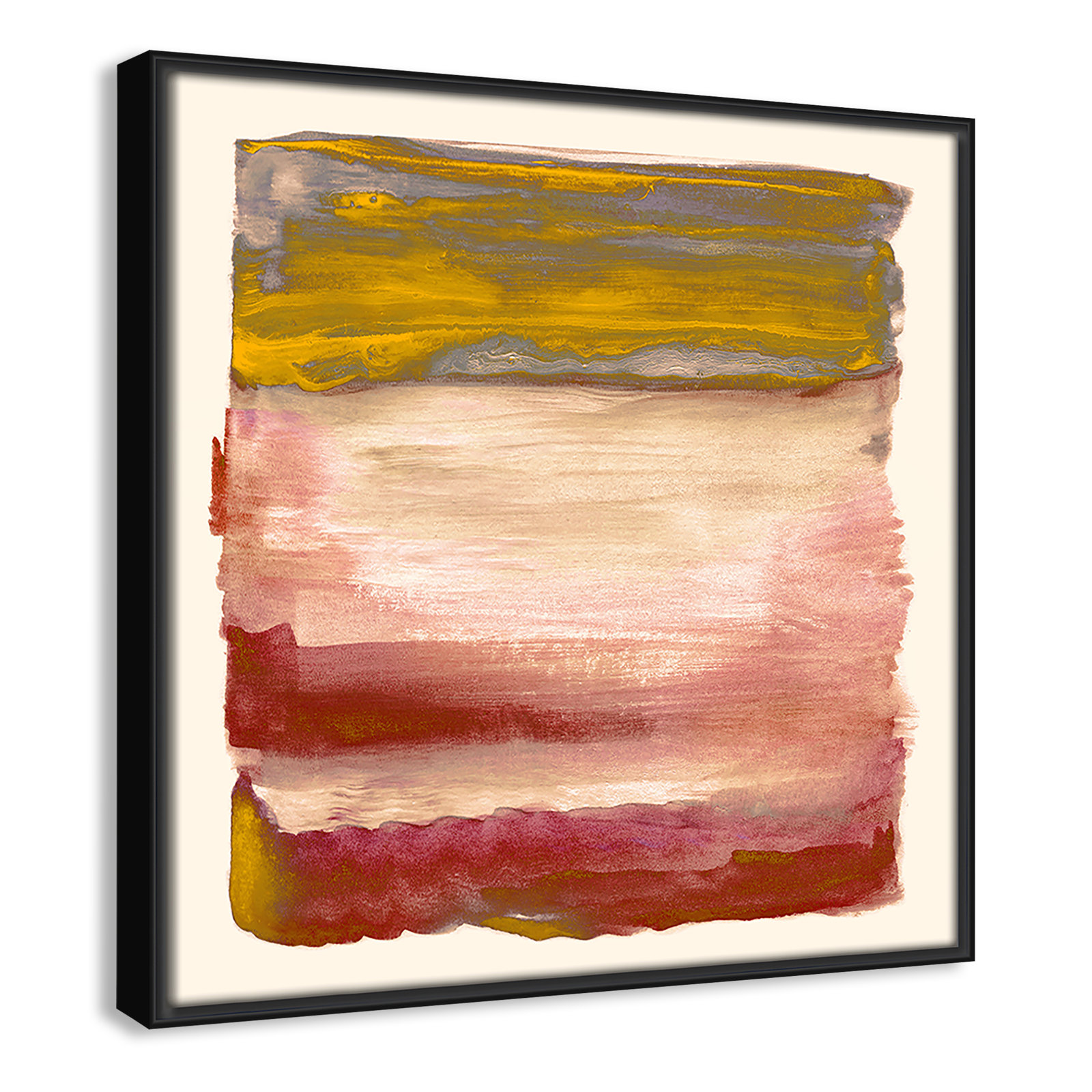 Yellow Sky I Print by Nan, 13.5" H x 13.5" W, Black