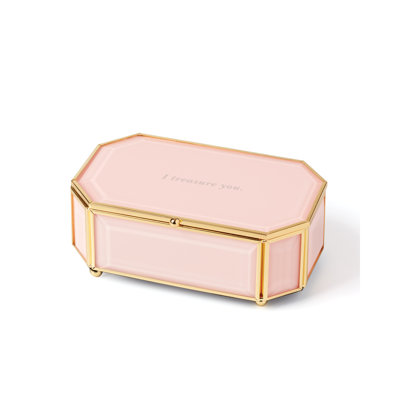 "I Treasure You" Green Jewelry Box