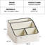 Petit organisateur de bureau en similicuir avec 4 compartiments