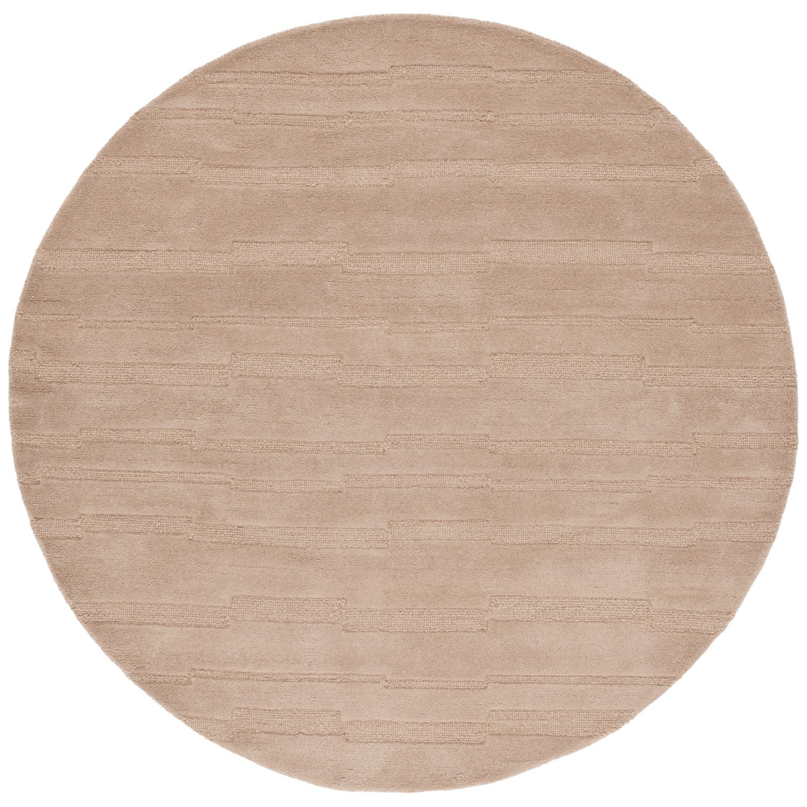 Elona Hand Tufted Cotton/Wool Area Rug in Taupe, Round 6'