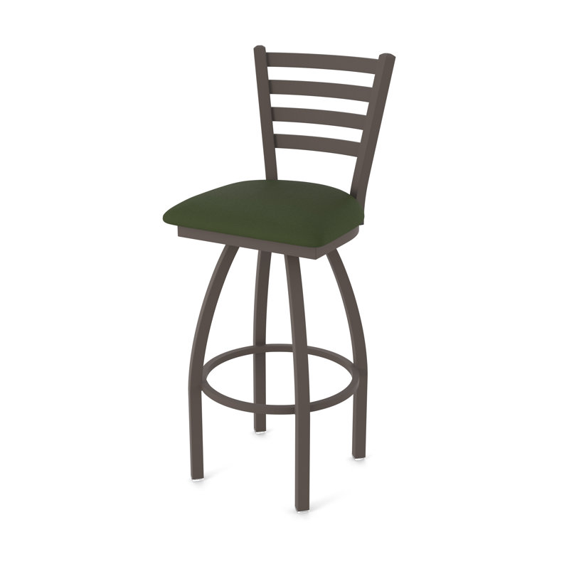 Jackie Swivel Stool, Bronze, Vinyl-Canter Pine, Counter Stool (25" Seat Height)