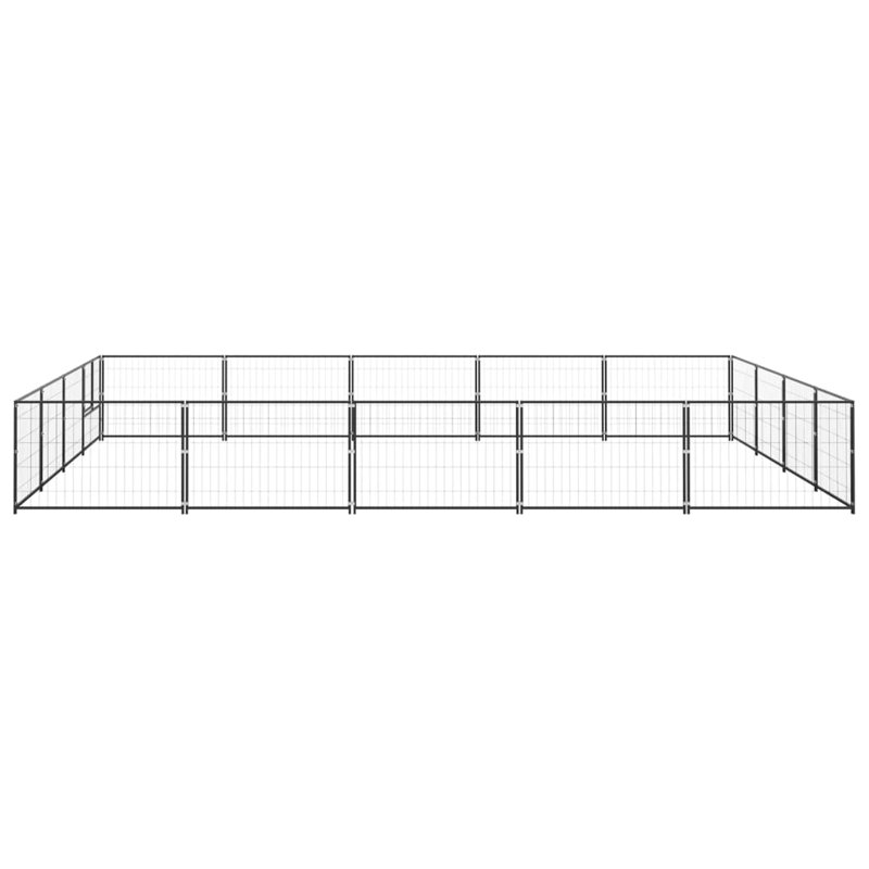 Merrie 70cm H Steel Exercise Pen With Door, Black