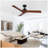 52" Black Lowe Profile Ceiling Fan Without Light