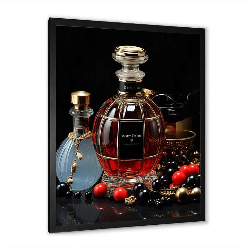 Sheppey Fashion Perfume Fusion - Imprimé, H 44 po x l 34 po x P 1,5 po, Cadre photo noir