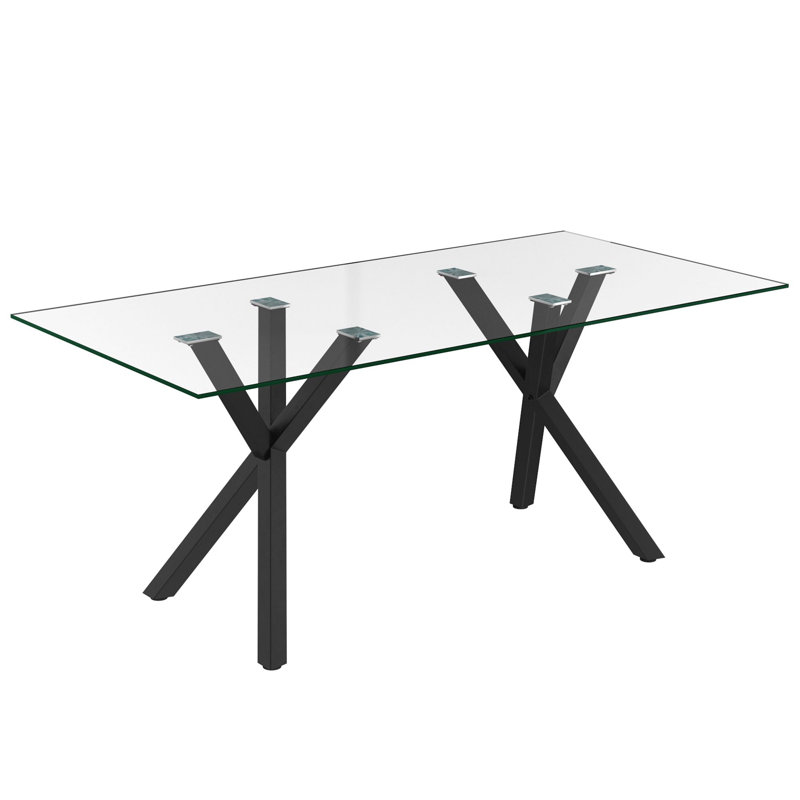 Table de salle à manger Banach, Noir, noir, noir, noir