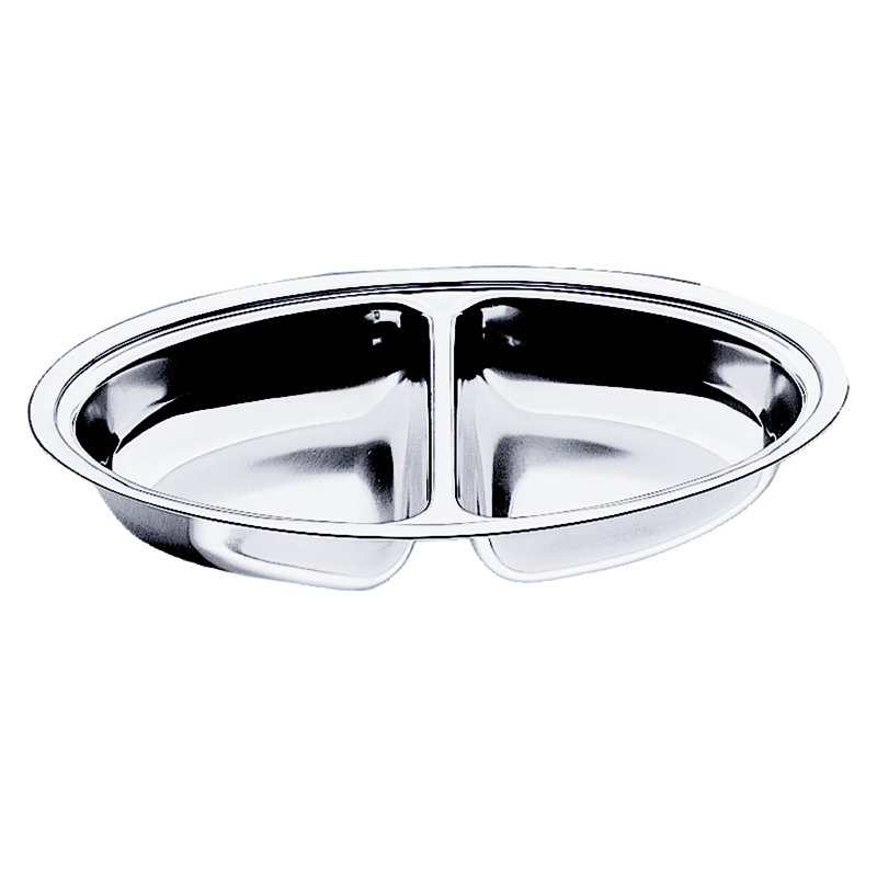 Menu & Banquet Stainless Steel Divided Serving Dish