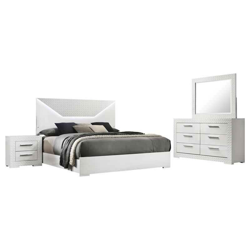 Ensemble de chambre pour grand lit 4 pièces Pierce