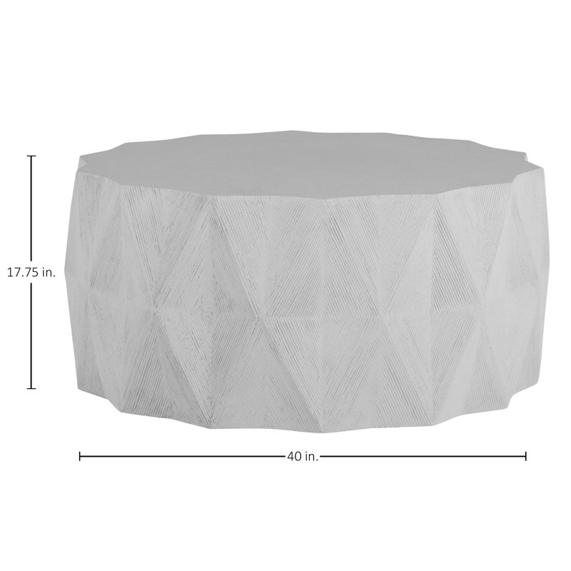 Cast Stone Coffee Table, Natural Stone