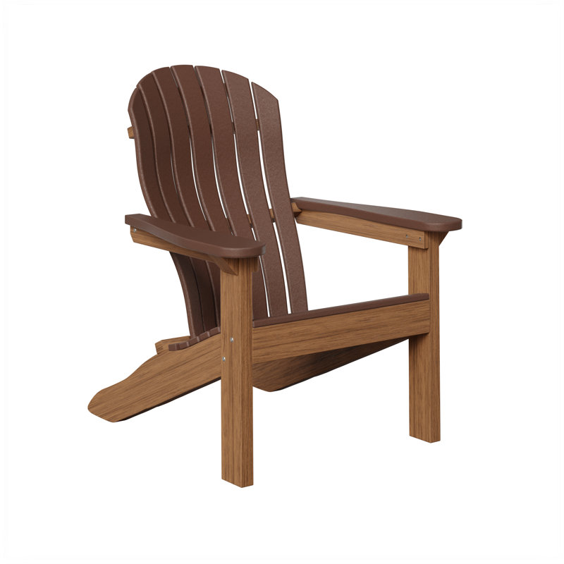 Berlin Gardens Contour Adirondack Chair, Chocolate Brown with Antique Mahogany