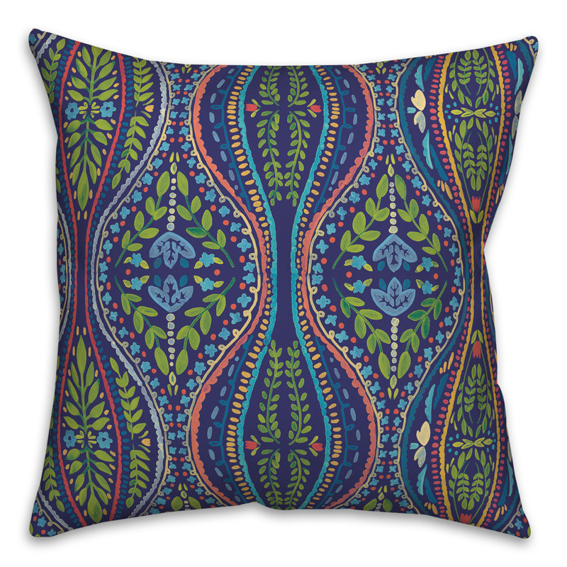 Outdoor Square Pillow Cover & Insert, Blue