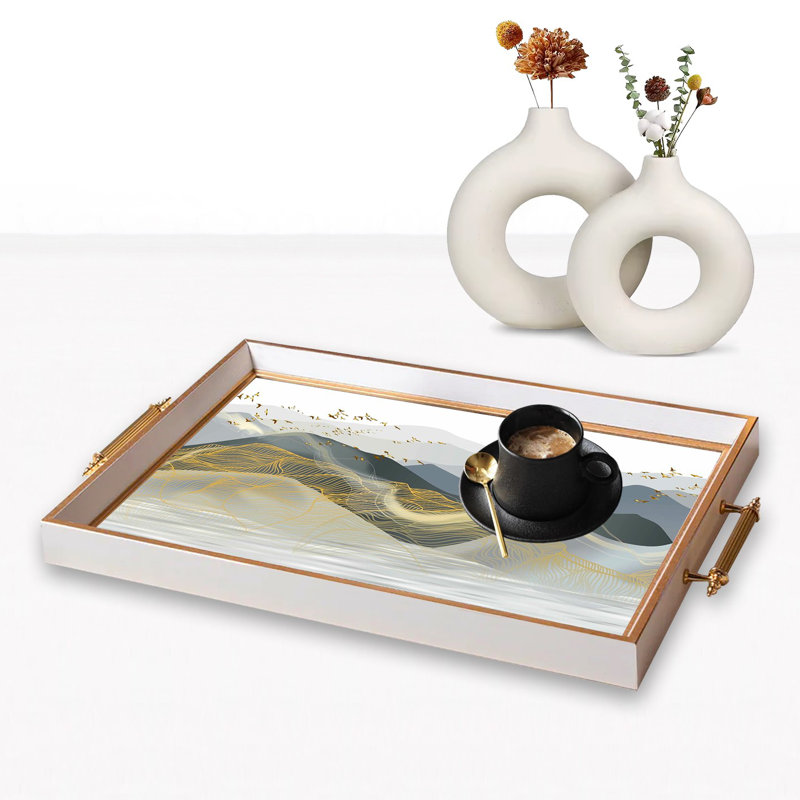 Élégant plateau en verre de 19,7 po x 11,4 po x 1,4 po | Fabrication 100% verre durable | Facile à nettoyer avec un chiffon humide | Idéal pour le service, la présentation décorative et l'organisation | Ajout élégant à la décoration intérieure