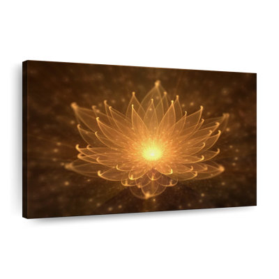 Lotus brillant sur toile