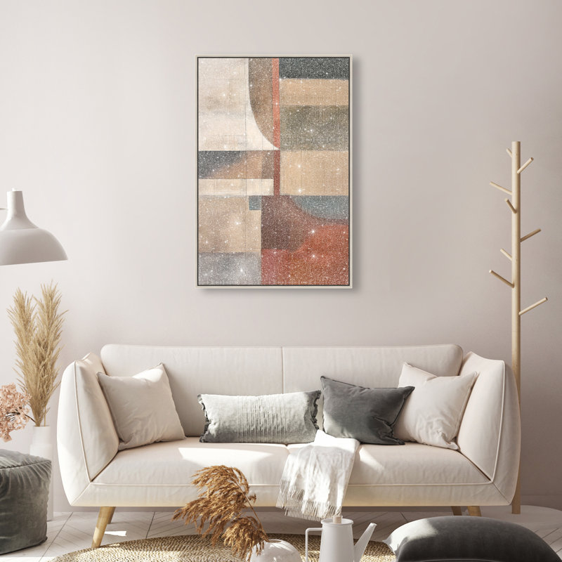 Pattern Pulse III Canvas Abstract Print by Oliver Gal, Black Frame, 10 x 15, 31"H x 21"W, Silver Frame