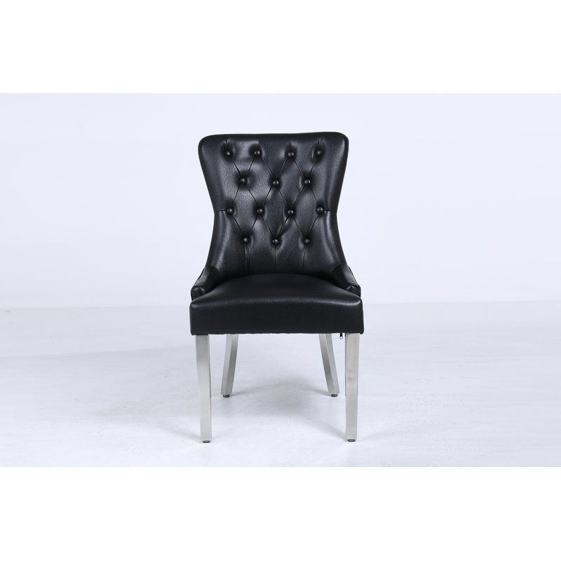 Traub Upholstered Dining Chair, Black