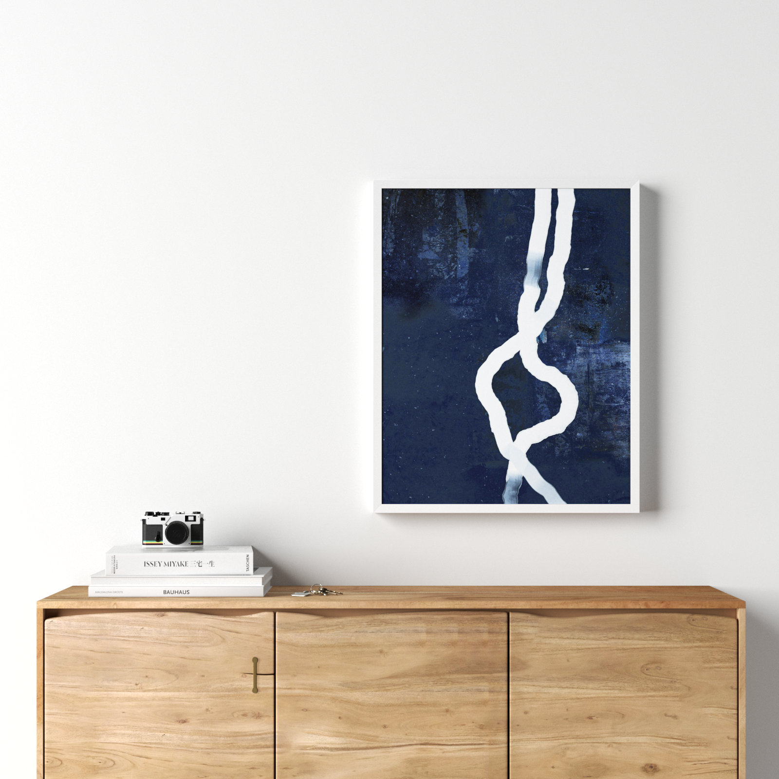 White Rope 3 by Jacques Pilon, White, 30" H x 24" W