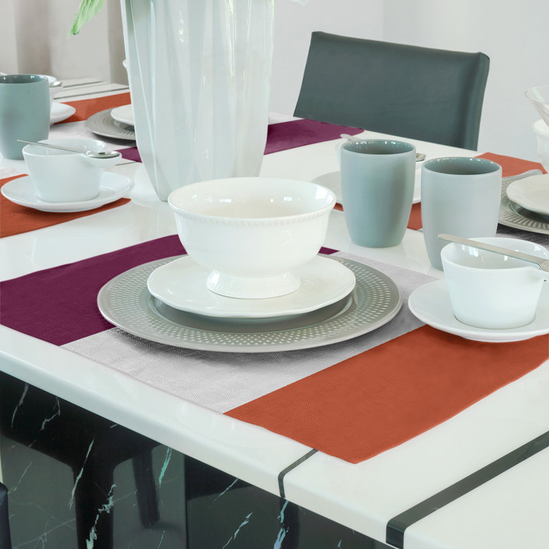Récapitulatif de 18 po Virginia Turkey, Blanc / Orange, Polyester sergé