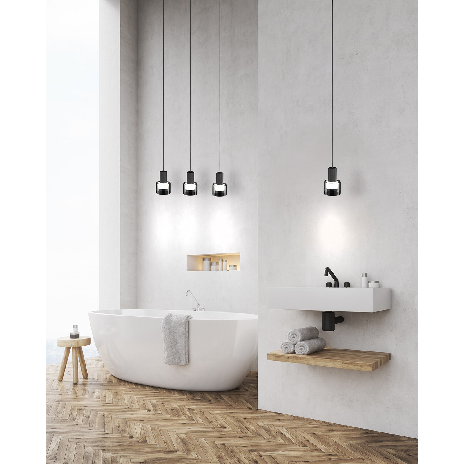 Casey 3 Light Dimmable Pendant