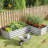 4x2 Ft Galvanized Steel Raised Garden Bed Kit - 1ft High, 48x24x12 Inch Outdoor Metal Planter Box for Vegetables, Herbs, Flowers & Plants | Easy Assembly, Rust-Resistant, Durable，set of 3-856242116-856242114