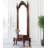 American-Style Vintage Maple Full-Length Mirror With Base