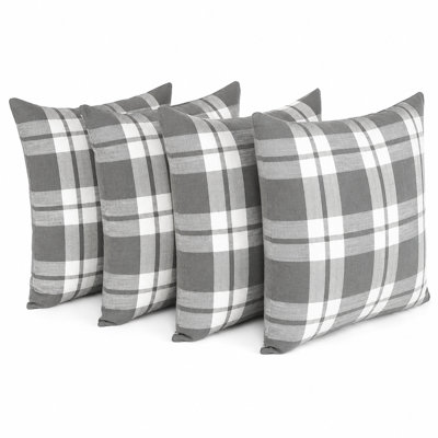 Lowry Plaid Square Throw Pillow Cover